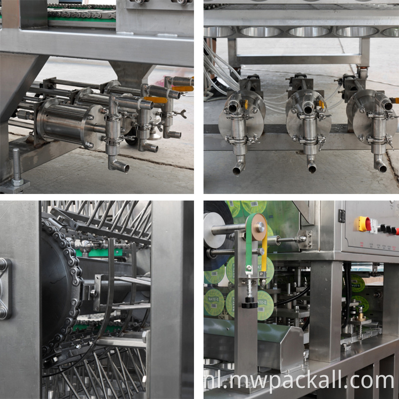 Automatisch op maat gemaakte pneumatische drinkwater plastic beker vulling montage machine